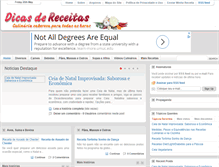 Tablet Screenshot of dicasdereceitas.com.br